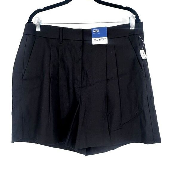 NWT Old Navy Women’s Extra High-Waisted Linen-Blend Taylor Trouser Shorts Size L - Picture 3 of 14